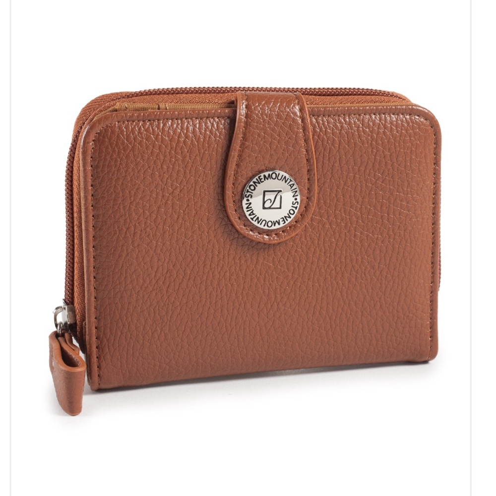 Stone Mountain Ludlow Small Zip Around Wallet, Tan NWT